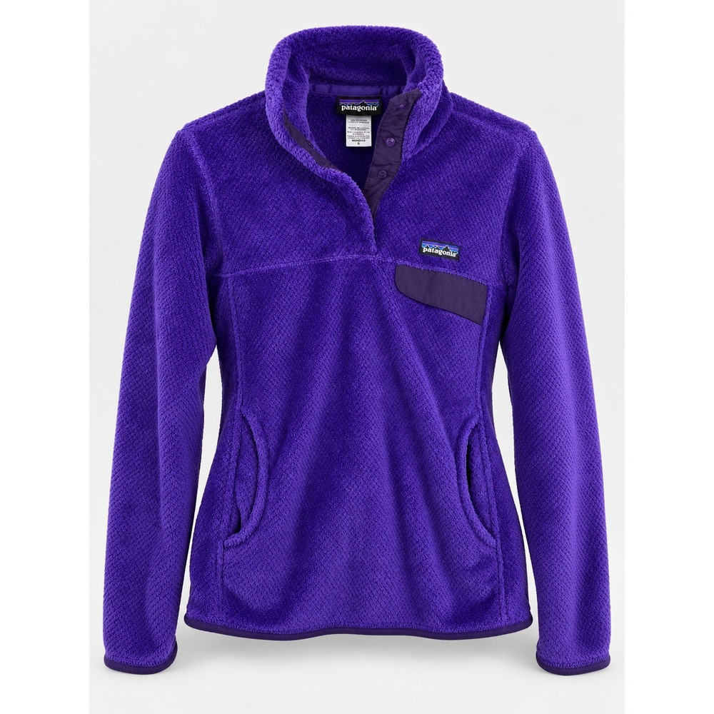 Patagonia Re-Tool Snap-T Pullover Women S Purple Polartec Fleece Sweater Preppy